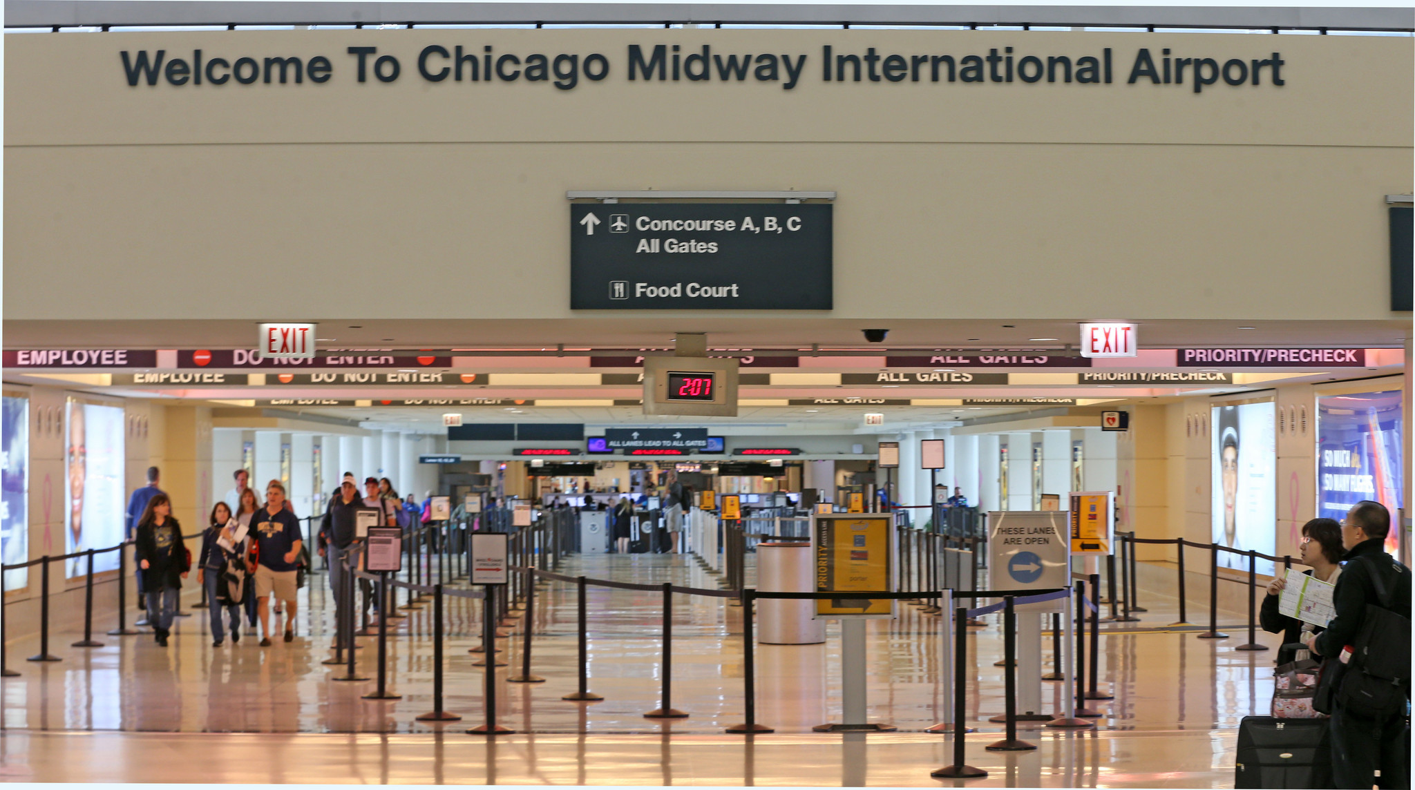 LIMITED ACCESS WILL BE PROVIDED INSIDE O'HARE OR MIDWAY INTERNATIONAL AIRPORTS